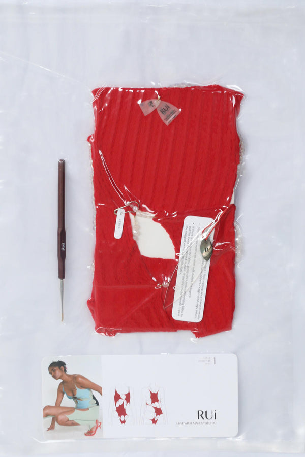 Rui Zhou Pearl Chain Splicing Bodysuit Series Skin-friendly Elastic Stretch RUI-R001-HONG Red Ruby